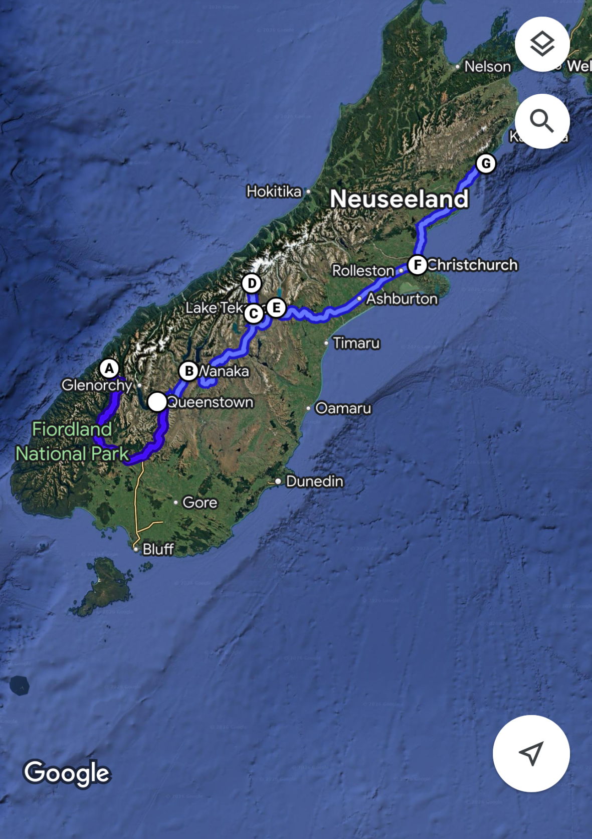 Neuseeland Roadtrip: Unsere Route auf der Südinsel